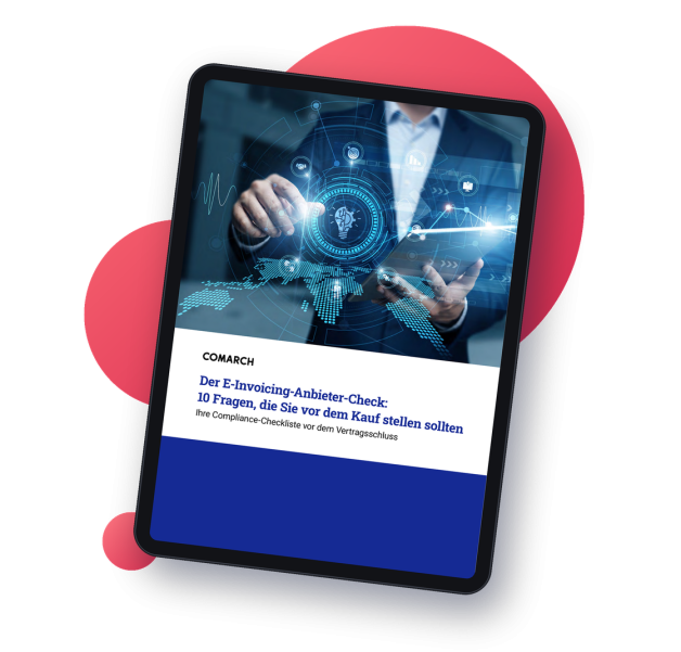 Tablet Grafik E-Invoicing Anbieter Check