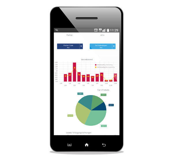 Dashboard Geschäftspartner Comarch Business Intelligence