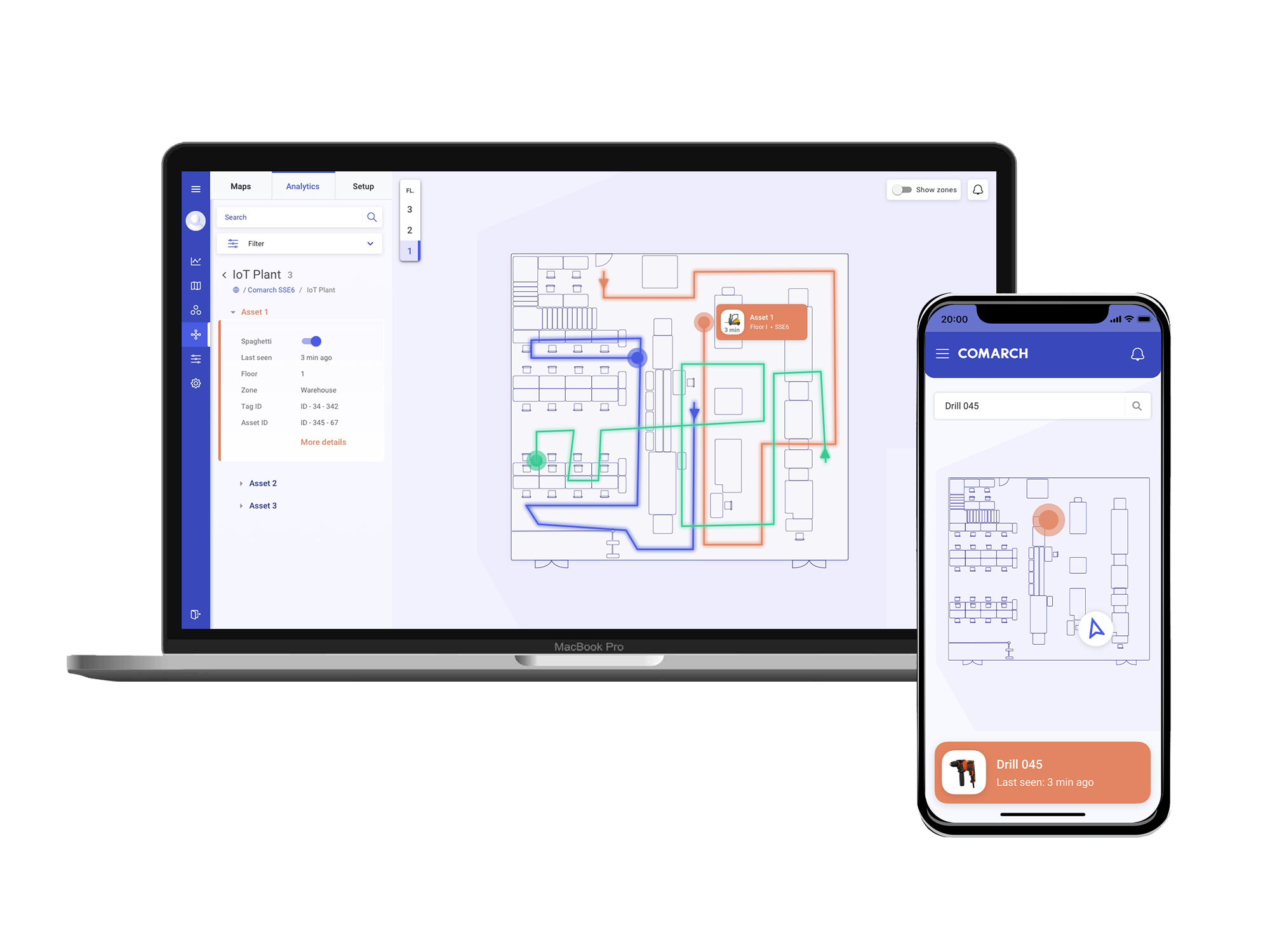 Anwendung Comarch Asset Tracking