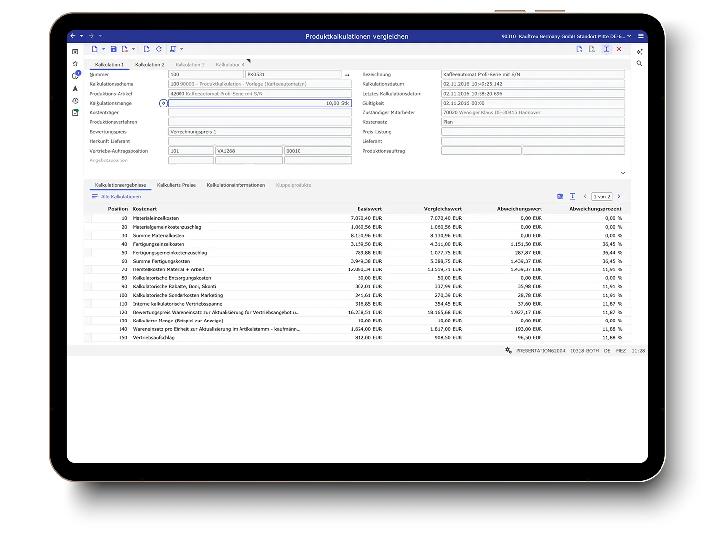 Kalkulation und Produktionscontrolling